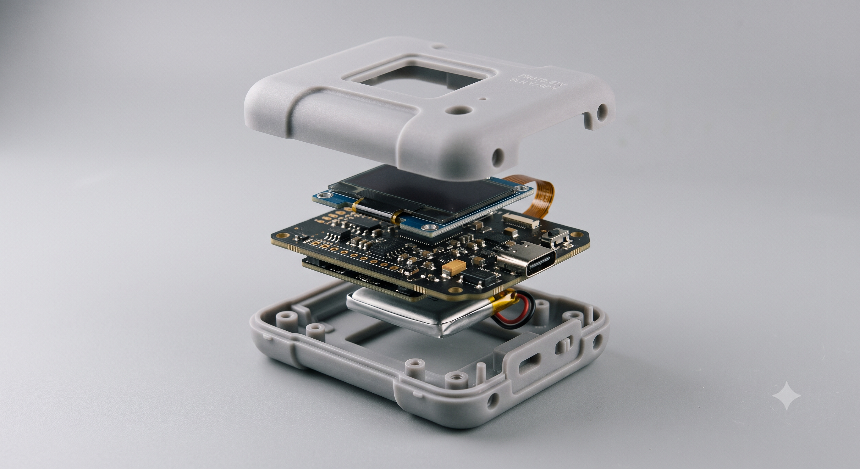 SLA resin 3D-printed prototype part with a smooth, cosmetic-grade surface finish