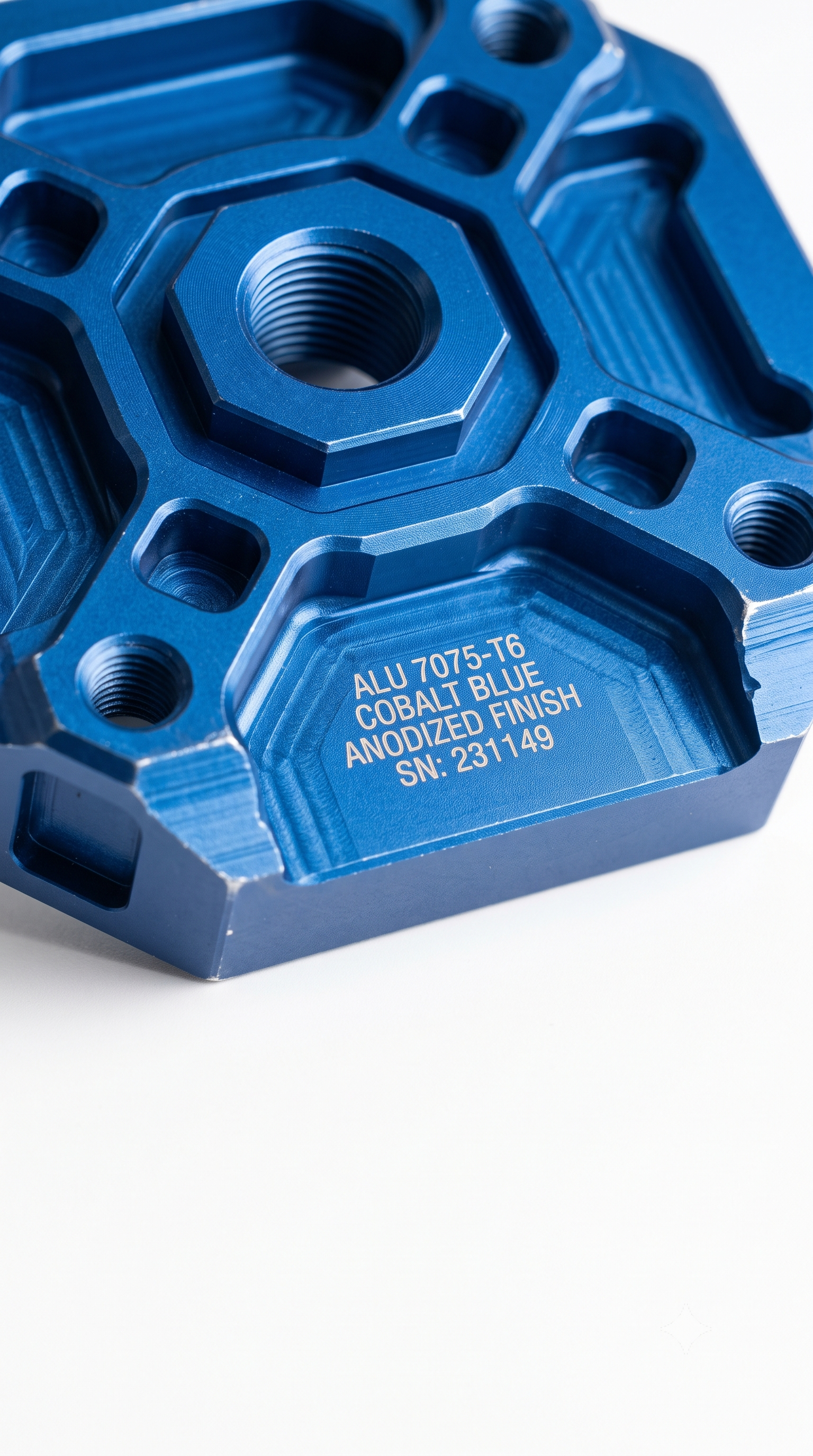 Anodized aluminum CNC-milled bracket