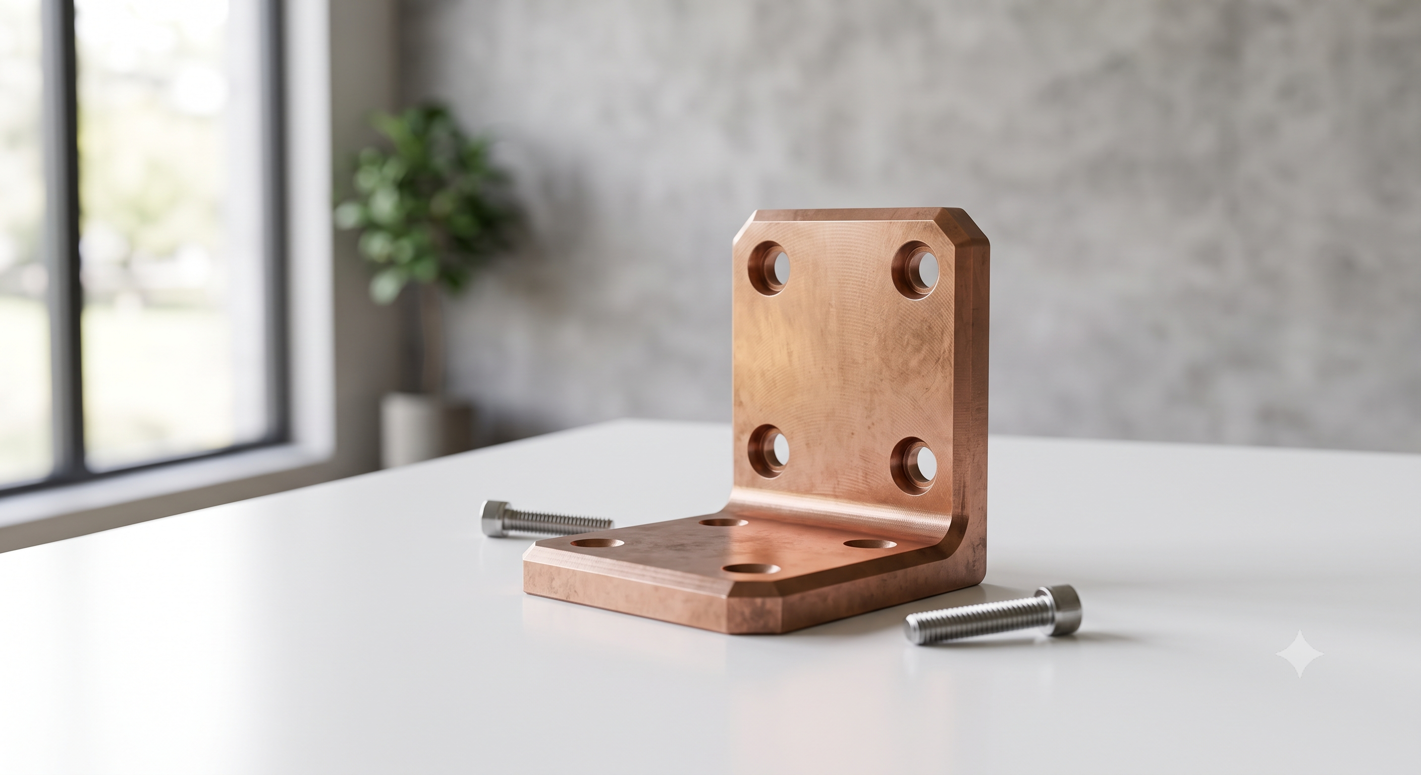 Flat laser-cut brass part with a clean, precise cut edge