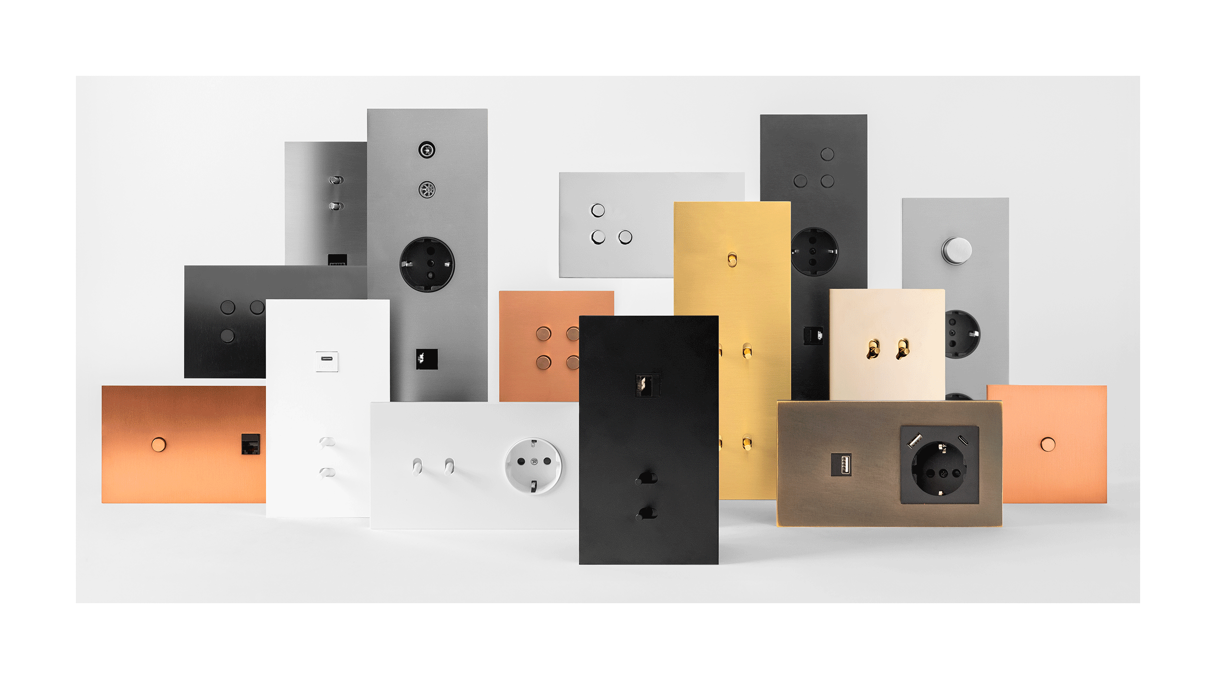 Designer wall switches, sockets and cover plates manufactured through OperGo